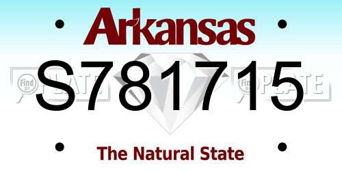 S781715 Arkansas License Plate