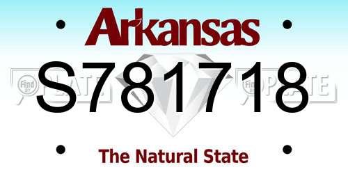 S781718 Arkansas License Plate