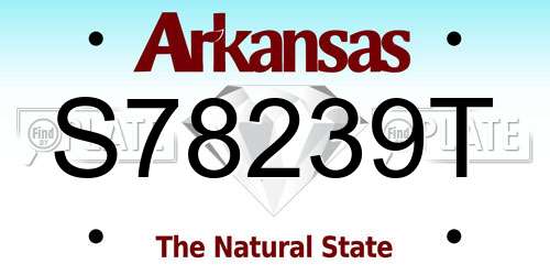 S78239T Arkansas License Plate