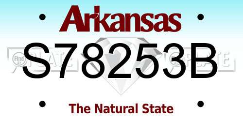 S78253B Arkansas License Plate