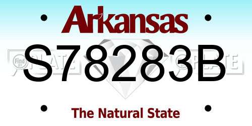 S78283B Arkansas License Plate