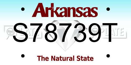 S78739T Arkansas License Plate