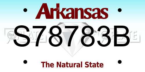 S78783B Arkansas License Plate