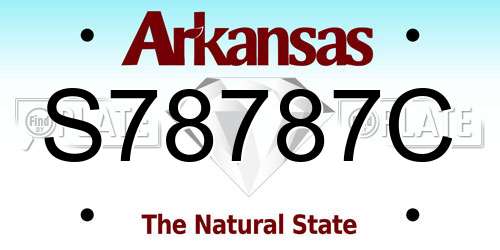 S78787C Arkansas License Plate