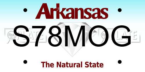 S78MOG Arkansas License Plate