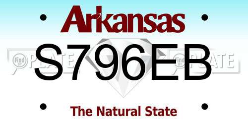 S796EB Arkansas License Plate