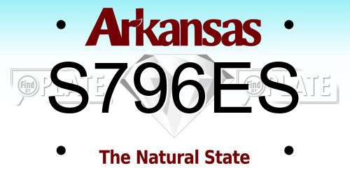 S796ES Arkansas License Plate