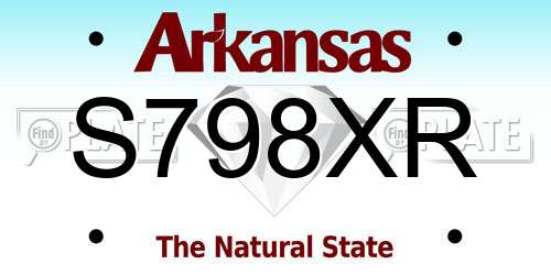 S798XR Arkansas License Plate