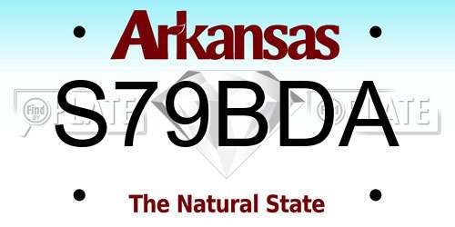 S79BDA Arkansas License Plate