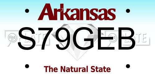 S79GEB Arkansas License Plate