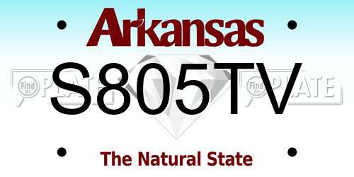 S805TV Arkansas License Plate