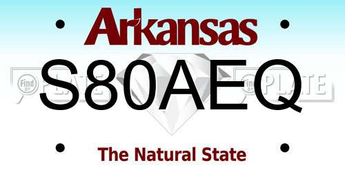 S80AEQ Arkansas License Plate