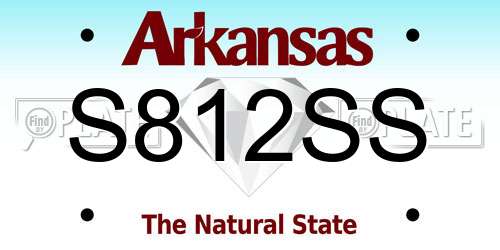 S812SS Arkansas License Plate