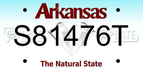 S81476T Arkansas License Plate