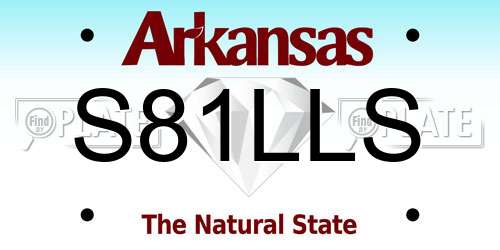 S81LLS Arkansas License Plate