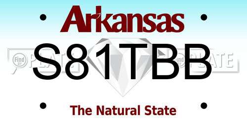 S81TBB Arkansas License Plate
