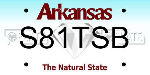 S81TSB Arkansas License Plate