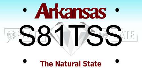 S81TSS Arkansas License Plate