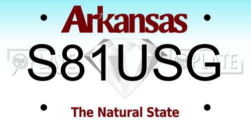 S81USG Arkansas License Plate