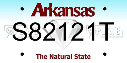 S82121T Arkansas License Plate