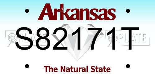 S82171T Arkansas License Plate