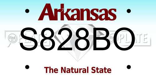 S828BO Arkansas License Plate