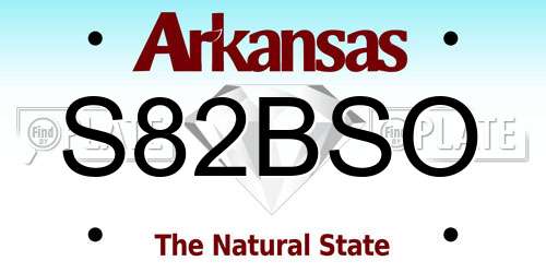 S82BSO Arkansas License Plate
