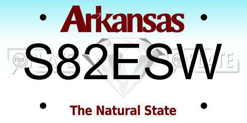 S82ESW Arkansas License Plate
