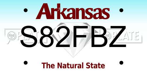 S82FBZ Arkansas License Plate