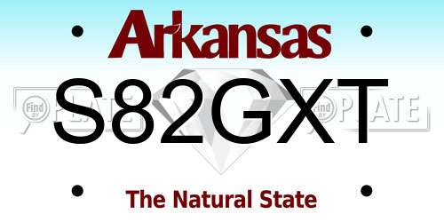 S82GXT Arkansas License Plate