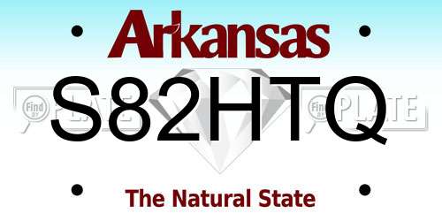 S82HTQ Arkansas License Plate