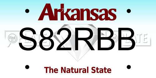 S82RBB Arkansas License Plate
