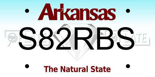 S82RBS Arkansas License Plate