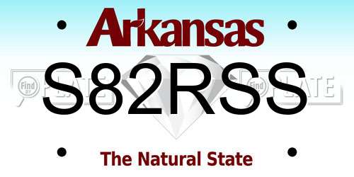 S82RSS Arkansas License Plate