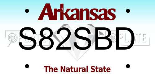 S82SBD Arkansas License Plate
