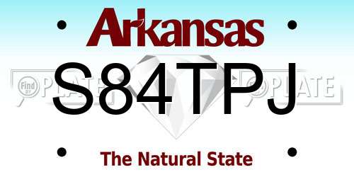 S84TPJ Arkansas License Plate