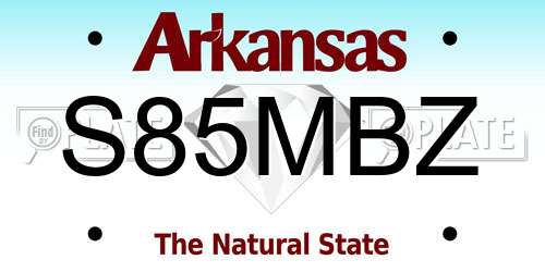 S85MBZ Arkansas License Plate