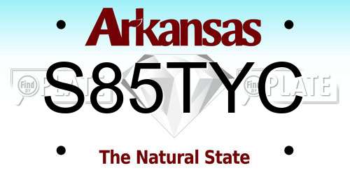 S85TYC Arkansas License Plate