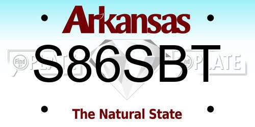 S86SBT Arkansas License Plate