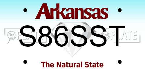 S86SST Arkansas License Plate