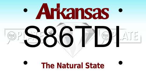 S86TDI Arkansas License Plate