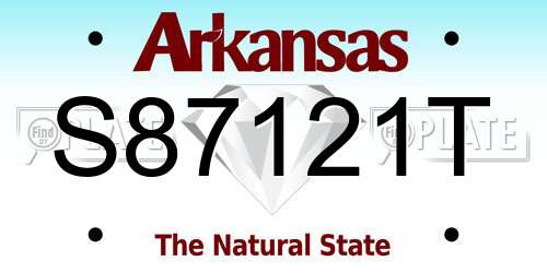 S87121T Arkansas License Plate