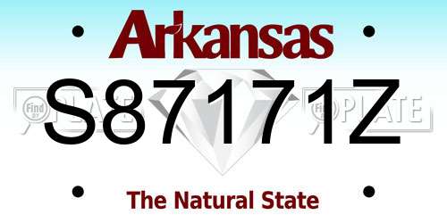 S87171Z Arkansas License Plate
