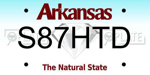 S87HTD Arkansas License Plate