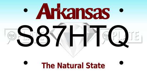 S87HTQ Arkansas License Plate