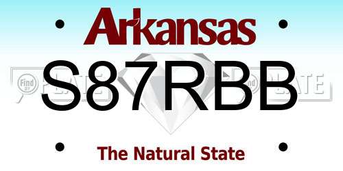 S87RBB Arkansas License Plate