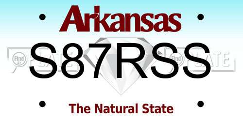 S87RSS Arkansas License Plate