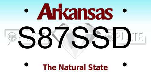 S87SSD Arkansas License Plate