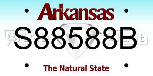 S88588B Arkansas License Plate