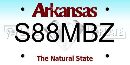 S88MBZ Arkansas License Plate